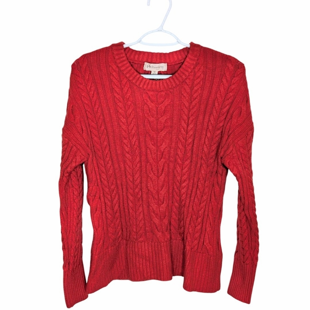 Philosophy Red Apple Cable Knit Sweater NWT - Picture 2 of 10